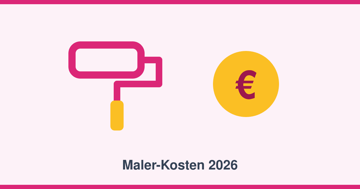 Maler-Kosten 2026: Stundensätze, Preise pro Quadratmeter und Beispiele